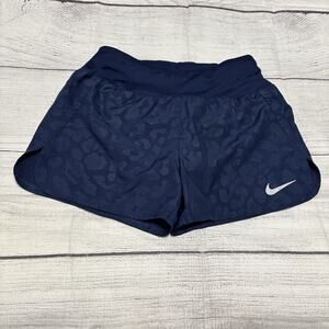 Nike DRI-FIT Womens Size XS Running Gym Training Shorts DD6030-010 Navy Blue